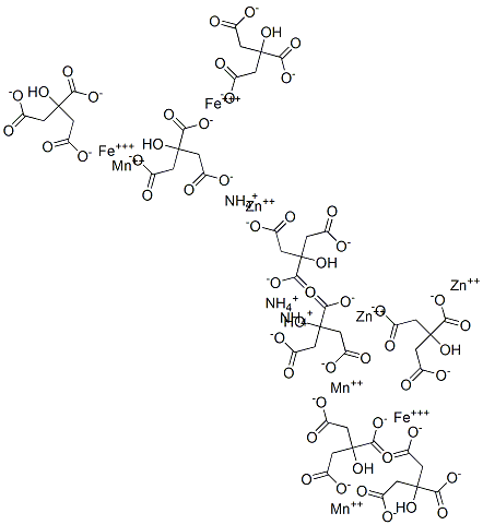 CAS#: 68201-80-9， Citric Acid, Ammonium Iron(3+) Manganese(2+) Zinc Salt