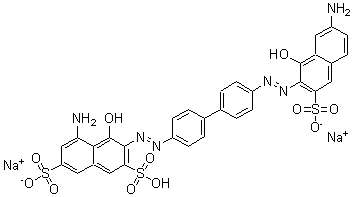 CAS#: 68214-82-4， Disodium hydrogen 5-amino-3-((4'-((7-amino-1-hydroxy-3-sulphonato-2-naphthyl)azo)(1,1'-biphenyl)-4-yl)azo)-4-hydroxynaphthalene-2,7-disulphonate