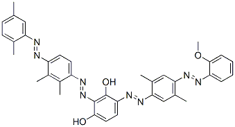CAS#: 68227-34-9， 2-[[4-[(2,5-Dimethylphenyl)Azo]-2,3-Dimethylphenyl]Azo]-4-[[4-[(2-Methoxyphenyl)Azo]-2,5-Dimethylphenyl]Azo]-1,3-Benzenediol