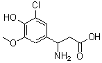 CAS 登录号：682804-55-3， 3-氨基-3-(3-氯-4-羟基-5-甲氧基-苯基)丙酸