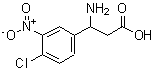 结构式 CAS# 682804-60-0, 3-氨基-3-(4-氯-3-硝基苯基)丙酸