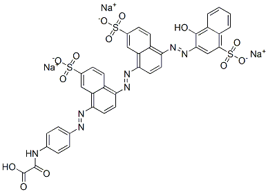 CAS#: 68400-56-6， Trisodium Hydrogen [[4-[[4-[[4-[(1-Hydroxy-4-Sulphonato-2-Naphthyl)Azo]-7-Sulphonato-1-Naphthyl]Azo]-7-Sulphonato-1-Naphthyl]Azo]Phenyl]Amino]Oxoacetate