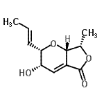 CAS#: 684237-03-4， (2S,3S,7S,7aS)-3-Hydroxy-7-methyl-2-[(1E)-1-propen-1-yl]-2,3,7,7a-tetrahydro-5H-furo[3,4-b]pyran-5-one