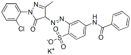 CAS#: 68444-07-5， Potassium 4-Benzamido-2-[[1-(2-Chlorophenyl)-4,5-Dihydro-3-Methyl-5-Oxo-1H-Pyrazol-4-Yl]Azo]Benzenesulphonate