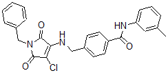 CAS#: 6846-47-5， 4-[[[4-Chloro-2,5-dioxo-1-(phenylmethyl)pyrrol-3-yl]amino]methyl]-N-(3-methylphenyl)benzamide