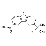 结构式 CAS# 685862-13-9, 3-(2-甲基-2-丙基)-2,3,4,9-四氢-1H-咔唑-6-羧酸