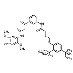 CAS#: 68612-99-7， 4-[2,4-bis(1,1-dimethylpropyl)phenoxy]-N-[3-[3-[(4-chloro-2,5-dimethoxy-phenyl)amino]-3-oxo-propanoyl]phenyl]butanamide