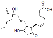 CAS 登录号：68666-91-1， 15-脱氧-16-羟基-16-乙烯基前列腺素 E2