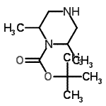 structure of CAS# 688363-66-8, 2-Methyl-2-propanyl 2,6-dimethyl-1-piperazinecarboxylate;(2R,6R)-tert-butyl 2,6-Dimethylpiperazine-1-carboxylate;(2r,6s)-tert-butyl2,6-dimethylpiperazine-1-carboxylate;(2S,6S)-tert-butyl 2,6-Dimethylpiperazine-1-carboxylate