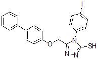 CAS#: 68869-51-2， 5-(4-Biphenoxymethyl)-1-(4-Iodophenyl)-S-Triazole-2-Thiol