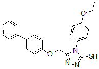 CAS#: 68869-53-4， 5-(4-Biphenoxymethyl)-1-(4-Ethoxyphenyl)-S-Triazole-2-Thiol