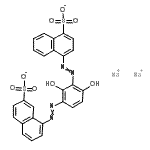 CAS#: 68959-18-2， Disodium 4-({2,6-dihydroxy-3-[(7-sulfonato-1-naphthyl)diazenyl]phenyl}diazenyl)-1-naphthalenesulfonate