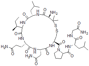 CAS#: 68974-28-7， 1-(3-Mercapto-L-valine)-2-L-leucine-Oxytocin