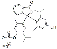 CAS#: 68991-94-6， Magnesium 4-[3-[4-Hydroxy-6-Isopropyl-o-Tolyl]-1-Oxo-3H-Isobenzofuran-3-Yl]-6-Isopropyl-m-Tolyl Phosphate