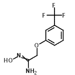 structure of CAS# 690632-15-6, N'-Hydroxy-2-[3-(trifluoromethyl)phenoxy]ethanimidamide;1-(hydroxyimino)-2-[3-(trifluoromethyl)phenoxy]ethylamine;2-[3-(TRIFLUOROMETHYL)PHENOXY]ACETAMIDOXIME;N'-hydroxy-2-(3-(trifluoromethyl)phenoxy)acetimidamide