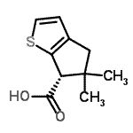 CAS#: 690656-65-6， (6R)-5,5-Dimethyl-5,6-dihydro-4H-cyclopenta[b]thiophene-6-carboxylic acid