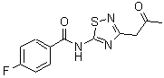 CAS#: 690991-52-7， 4-Fluoro-N-[3-(2-oxopropyl)-1,2,4-thiadiazol-5-yl]benzamide