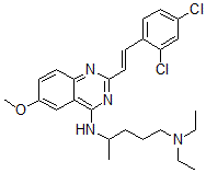 CAS 登录号：69258-58-8， N4-(2-(2-(2,4-二氯苯基)乙烯基)-6-甲氧基-4-喹唑啉基)-N1,N1-二乙基-1,4-戊烷二胺