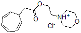CAS#: 69352-79-0， 2-(1-Oxa-4-azoniacyclohex-4-yl)ethyl 2-(1-cyclohepta-2,4,6-trienyl)acetate chloride