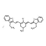 CAS#: 69415-12-9， 2-[(E)-2-{(3E)-2-Chloro-3-[(2Z)-2-(3-ethyl-1,3-benzothiazol-2(3H)-ylidene)ethylidene]-5-methyl-1-cyclohexen-1-yl}vinyl]-3-ethyl-1,3-benzothiazol-3-ium iodide