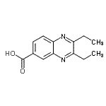 结构式 CAS# 694506-87-1, 2,3-二乙基-6-喹喔啉羧酸