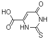 结构式 CAS# 6953-78-2, 1,2,3,6-四氢-6-氧代-2-硫代-4-嘧啶羧酸