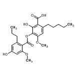 CAS#: 69563-44-6， 2-Hydroxy-3-[(4-hydroxy-2-methoxy-6-propylbenzoyl)oxy]-4-methoxy-6-pentylbenzoic acid