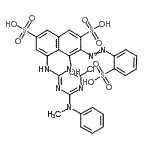 CAS#: 69571-19-3， 5-({4-Chloro-6-[methyl(phenyl)amino]-1,3,5-triazin-2-yl}amino)-4-hydroxy-3-[(2-sulfophenyl)diazenyl]-2,7-naphthalenedisulfonic acid