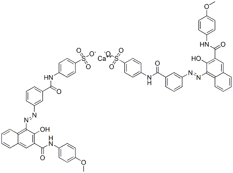 CAS#: 69898-39-1， Calcium Bis[4-[[3-[[2-Hydroxy-3-[[(4-Methoxyphenyl)Amino]Carbonyl]-1-Naphthyl]Azo]Benzoyl]Amino]Benzenesulphonate]
