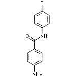 structure of CAS# 698988-07-7, 4-Amino-N-(4-fluorophenyl)benzamide;(4-aminophenyl)-N-(4-fluorophenyl)carboxamide;4-Amino-N-(4-fluorophenyl)benzamide;4-Amino-N-(4-fluoro-phenyl)-benzamide