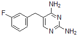 structure of CAS# 69945-57-9, 5-[(3-Fluorophenyl)Methyl]-2,4-Pyrimidinediamine;2,4-Diamino-5-(3-Fluorobenzyl)Pyrimidine;5-(3-Fluorobenzyl)Pyrimidine-2,4-Diamine