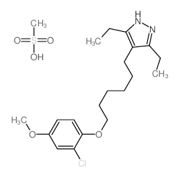 CAS#: 69982-18-9， 4-[6-(2-Chloro-4-methoxy-phenoxy)hexyl]-3,5-diethyl-1H-pyrazole