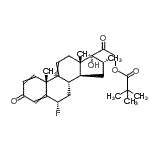 CAS#: 69986-99-8， (6alpha,16alpha)-6-Fluoro-17-hydroxy-16-methyl-3,20-dioxopregna-1,4,9(11)-trien-21-yl pivalate