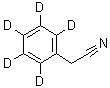 structure of CAS# 70026-36-7, (<sup>2</sup>H<sub>5</sub>)Phenylacetonitrile;Benzyl cyanide;Benzyl-2,3,4,5,6-d5 cyanide;Phenyl-d5-acetonitrile