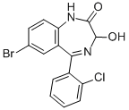 structure of CAS# 70030-11-4, 3-Hydroxyphenazepam;3-Hydroxyphenazepam;3-Oxyfenazepam;Cds1_002670