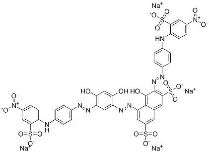 CAS#: 70210-34-3， Tetrasodium 5-[[2,4-Dihydroxy-5-[[4-[(4-Nitro-2-Sulphonatophenyl)Amino]Phenyl]Azo]Phenyl]Azo]-4-Hydroxy-3-[[4-[(4-Nitro-2-Sulphonatophenyl)Amino]Phenyl]Azo]Naphthalene-2,7-Disulphonate
