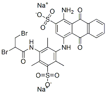 CAS#: 70210-42-3， Disodium 1-Amino-4-[[3-[(2,3-Dibromo-1-Oxopropyl)Amino]-2,4,6-Trimethyl-5-Sulphonatophenyl]Amino]-9,10-Dihydro-9,10-Dioxoanthracene-2-Sulphonate