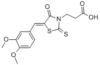 CAS#: 7025-25-4， 3-[5-(3,4-Dimethoxy-Benzylidene)-4-Oxo-2-Thioxo-Thiazolidin-3-Yl]-Propionic Acid