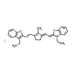 CAS#: 70446-31-0， 3-Ethyl-2-[(E)-2-{(3E)-3-[(2Z)-2-(3-ethyl-1,3-benzothiazol-2(3H)-ylidene)ethylidene]-2-methyl-1-cyclopenten-1-yl}vinyl]-1,3-benzothiazol-3-ium iodide
