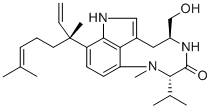structure of CAS# 70497-14-2, 9-[(1R)-1-Ethenyl-1,5-Dimethyl-4-Hexen-1-Yl]-1,2,4,5,6,8-Hexahydro-5-(Hydroxymethyl)-1-Methyl-2-(1-Methylethyl)-(2S,5S)-3H-Pyrrolo[4,3,2-gh]-1,4-Benzodiazonin-3-One;3H-Pyrrolo(4,3,2-Gh)-1,4-Benzodiazonin-3-One, 9-(1-Ethenyl-1,5-Dimethyl-4-Hexenyl)-1,2,4,5,6,8-Hexahydro-5-(Hydroxymethyl)-1-Methyl-2-(1-Methylethyl)-;Ccris 4044;Lyngbyatoxin