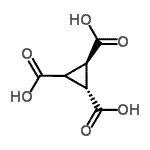 structure of CAS# 705-35-1, trans-1,2,3-Cyclopropanetricarboxylic acid;