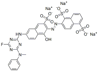 CAS#: 70571-70-9， Trisodium 2-[[6-[[4-Fluoro-6-(Methylphenylamino)-1,3,5-Triazin-2-Yl]Amino]-1-Hydroxy-3-Sulphonato-2-Naphthyl]Azo]Naphthalene-1,5-Disulphonate