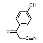 structure of CAS# 70591-87-6, 3-(4-Hydroxyphenyl)-3-oxopropanenitrile;3-(4-Hydroxyphenyl)-3-oxopropanenitrile;3-(4-Hydr<wbr>oxyphenyl<wbr>)-3-oxopr<wbr>opanenitr<wbr>ile, 4-(C<wbr>yanoacety<wbr>l)phenol;3-(4-Hydr<wbr>oxyphenyl<wbr>)-3-oxopr<wbr>opanenitr<wbr>ile; 4-(C<wbr>yanoacety<wbr>l)phenol