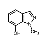 structure of CAS# 705927-35-1, 1-Methyl-1H-indazol-7-ol;1H-Indazol-7-ol, 1-methyl-;1-Methyl-1H-indazol-7-ol;7-Hydroxy-1-methyl-1H-indazole