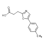 结构式 CAS# 705962-58-9, 3-[5-(4-甲基苯基)-1,3-恶唑-2-基]丙酸