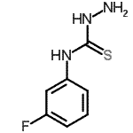 结构式 CAS# 70619-48-6, N-(3-氟苯基)肼基硫代甲酰胺