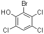 structure of CAS# 70757-44-7, 2-Bromo-3,4,6-trichlorophenol;2-bromo-3,4,6-trichloro-phenol;6-Brom-2,4,5-trichlorphenol;n / a