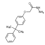 structure of CAS# 70757-64-1, 2-[4-(2-Phenyl-2-propanyl)phenoxy]acetohydrazide;2-[4-(1-methyl-1-phenylethyl)phenoxy]acetohydrazide;2-[4-(1-Methyl-1-phenylethyl)phenoxy]-acetohydrazide;2-[4-(2-phenylpropan-2-yl)phenoxy]acetohydrazide
