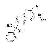 structure of CAS# 70757-69-6, 2-[4-(2-Phenyl-2-propanyl)phenoxy]propanehydrazide;2-[4-(1-methyl-1-phenylethyl)phenoxy]propanohydrazide;2-[4-(1-Methyl-1-phenylethyl)phenoxy]propano-hydrazide;2-[4-(1-Methyl-1-phenylethyl)phenoxy]-propanohydrazide