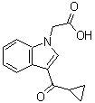 structure of CAS# 708295-12-9, [3-(Cyclopropylcarbonyl)-1H-indol-1-yl]acetic acid;(3-Cyclopropanecarbonyl-indol-1-yl)-acetic acid;(3-Cyclopropanecarbonyl-indol-1-yl)-aceticacid;[3-(cyclopropylcarbonyl)-1H-indol-1-yl]acetic acid